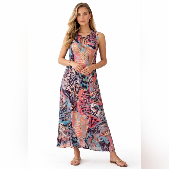 NIC+ZOE Dresses & Skirts - NIC+ZOE Multicolor Printed Sleeveless Maxi Dress